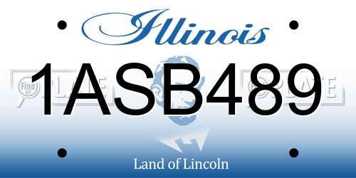 1ASB489 Illinois License Plate