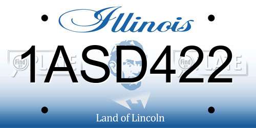 1ASD422 Illinois License Plate