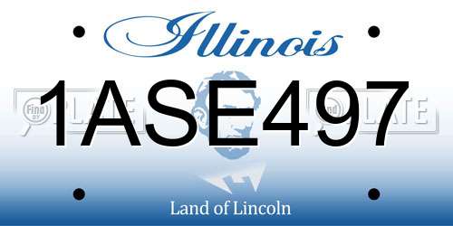 1ASE497 Illinois License Plate