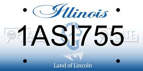 1ASI755 Illinois License Plate
