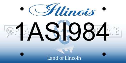 1ASI984 Illinois License Plate