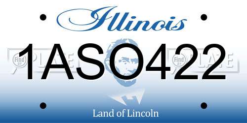 1ASO422 Illinois License Plate