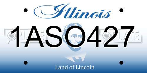 1ASO427 Illinois License Plate