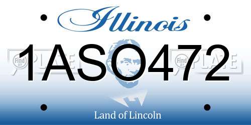 1ASO472 Illinois License Plate