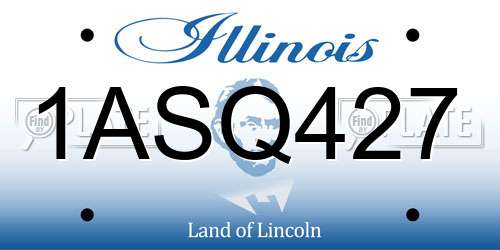 1ASQ427 Illinois License Plate