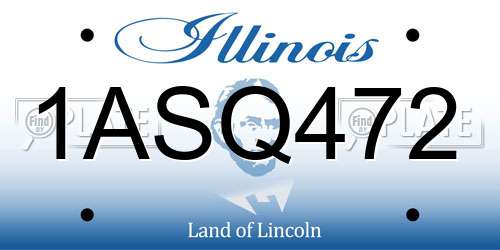 1ASQ472 Illinois License Plate