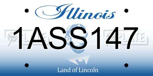 1ASS147 Illinois License Plate