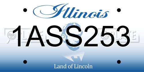 1ASS253 Illinois License Plate