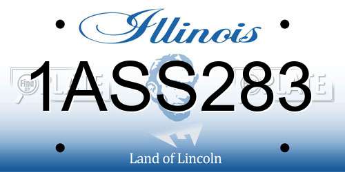 1ASS283 Illinois License Plate