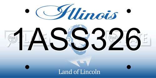 1ASS326 Illinois License Plate