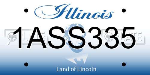 1ASS335 Illinois License Plate