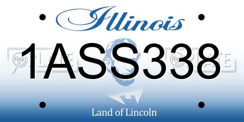 1ASS338 Illinois License Plate