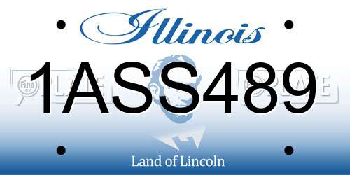 1ASS489 Illinois License Plate
