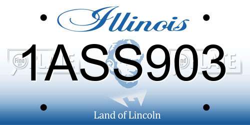 1ASS903 Illinois License Plate