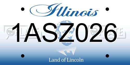 1ASZ026 Illinois License Plate