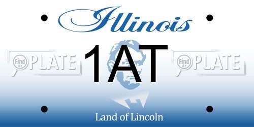 1AT Illinois License Plate