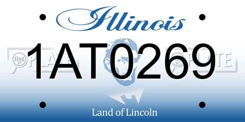 1AT0269 Illinois License Plate