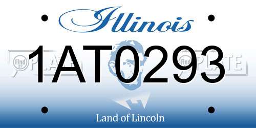 1AT0293 Illinois License Plate