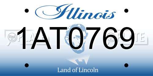 1AT0769 Illinois License Plate