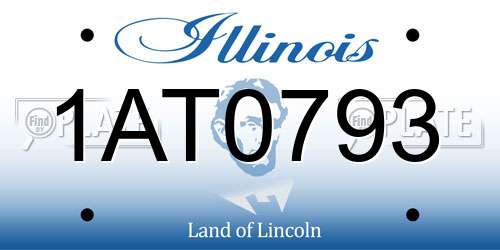1AT0793 Illinois License Plate