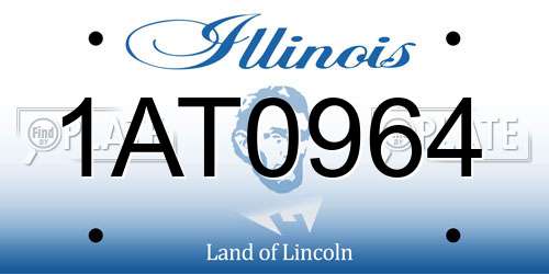 1AT0964 Illinois License Plate