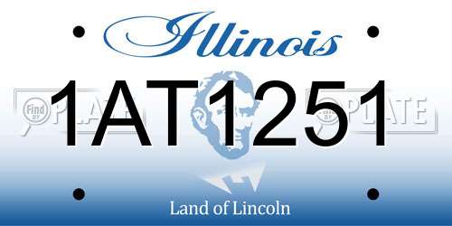 1AT1251 Illinois License Plate