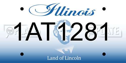 1AT1281 Illinois License Plate