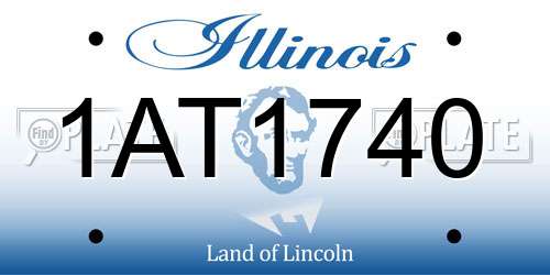 1AT1740 Illinois License Plate