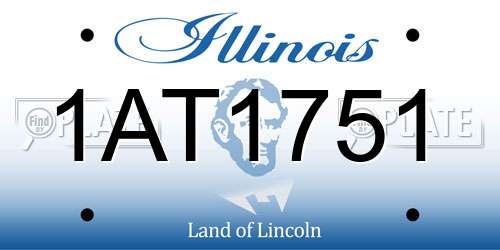 1AT1751 Illinois License Plate