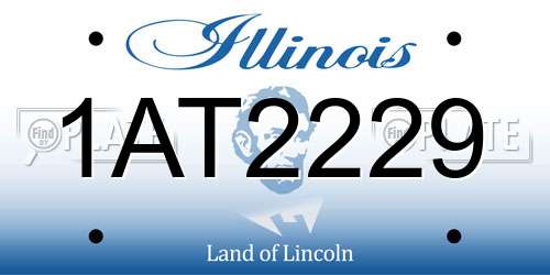 1AT2229 Illinois License Plate