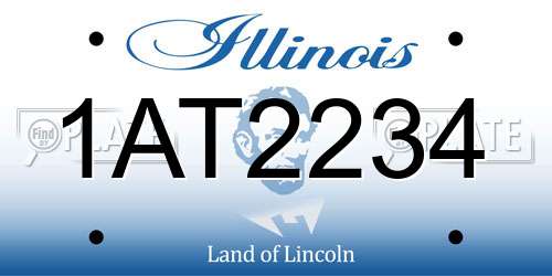 1AT2234 Illinois License Plate