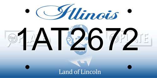 1AT2672 Illinois License Plate