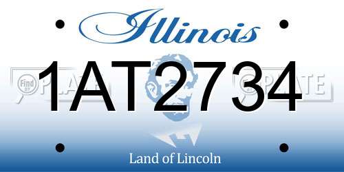 1AT2734 Illinois License Plate