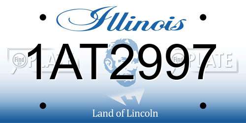 1AT2997 Illinois License Plate