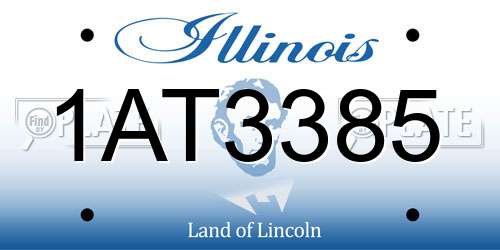 1AT3385 Illinois License Plate