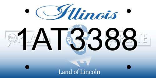 1AT3388 Illinois License Plate