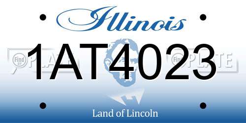 1AT4023 Illinois License Plate