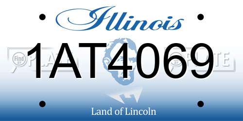 1AT4069 Illinois License Plate