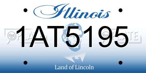 1AT5195 Illinois License Plate