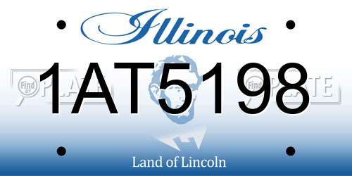 1AT5198 Illinois License Plate