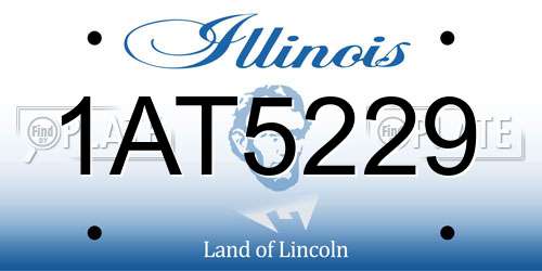 1AT5229 Illinois License Plate