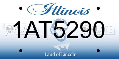 1AT5290 Illinois License Plate