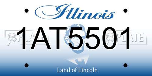 1AT5501 Illinois License Plate