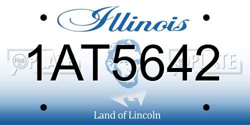 1AT5642 Illinois License Plate