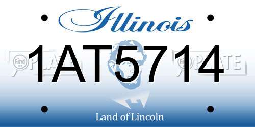 1AT5714 Illinois License Plate