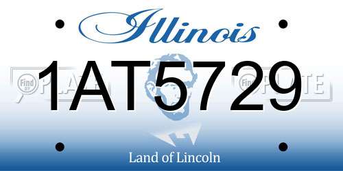 1AT5729 Illinois License Plate