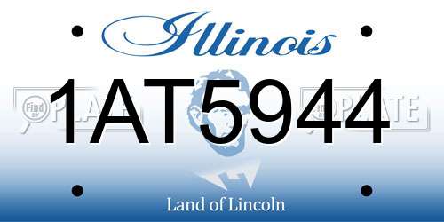 1AT5944 Illinois License Plate