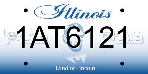 1AT6121 Illinois License Plate