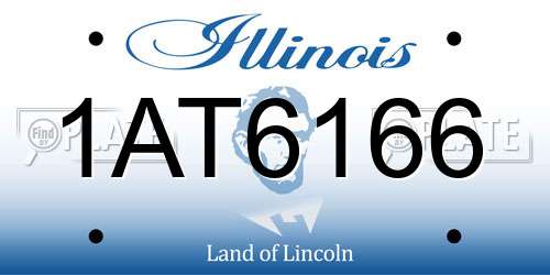 1AT6166 Illinois License Plate