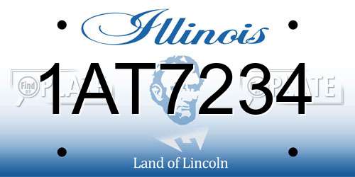 1AT7234 Illinois License Plate